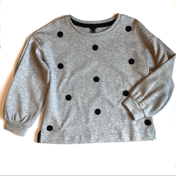 Ann Taylor Sweaters - ANN TAYLOR ballon sleeve dotted sweater Large